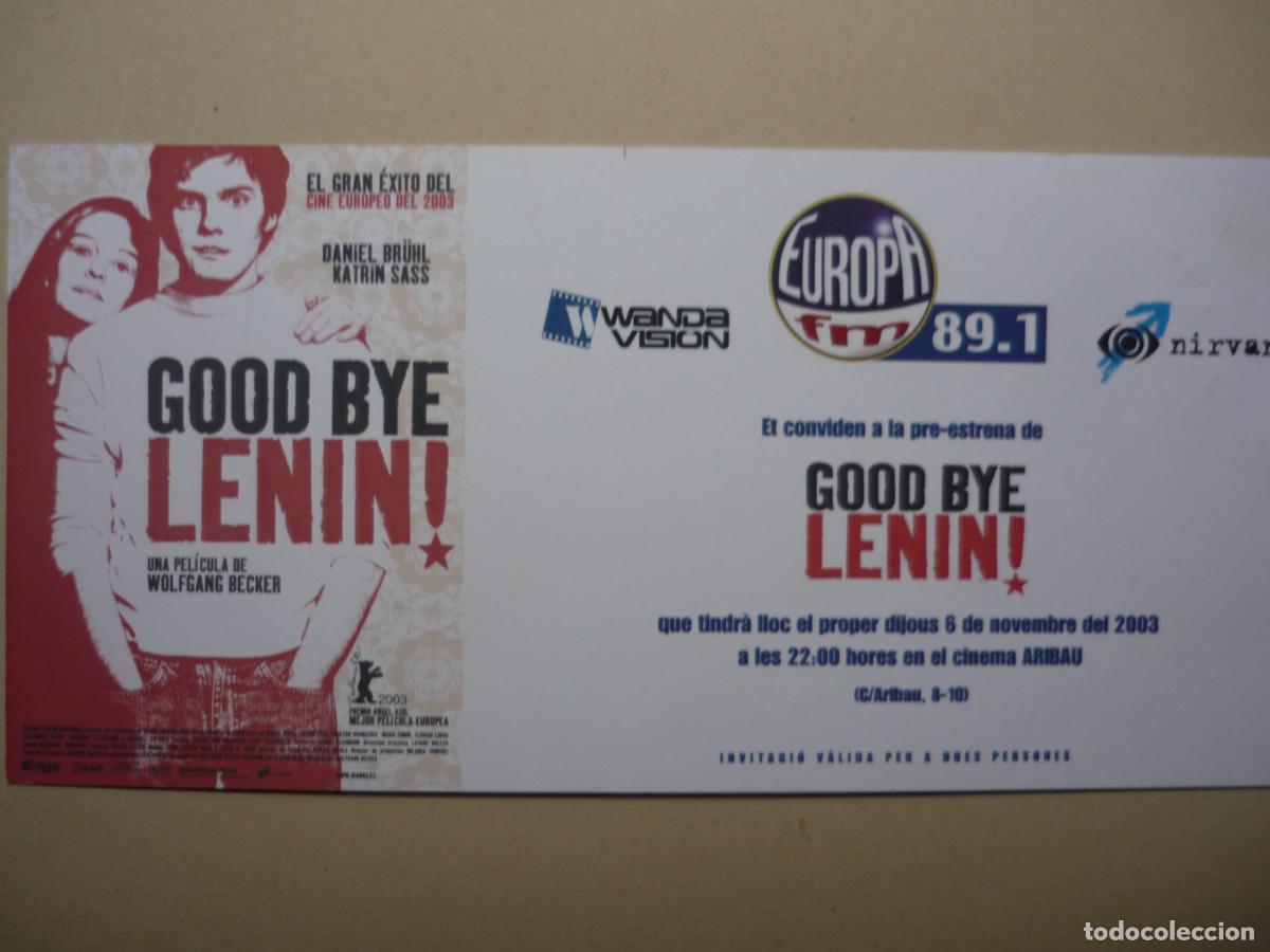 Cine: good bye lenin - folleto mano invitacion preestreno - daniel bruhl
