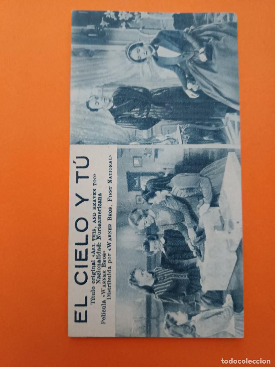 Cine: FICHA PROGRAMA DE CINE EL CIELO Y TU BETTE DAVIS - Foto 1