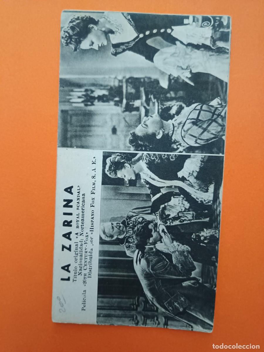 Cine: FICHA PROGRAMA DE CINE LA ZARINA CHARLES COBURN ANNE BAXTER - Foto 1