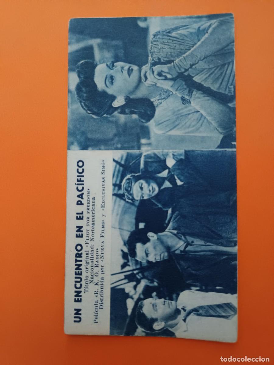 Cine: FICHA PROGRAMA DE CINE UN ENCUENTRO EN EL PACIFICO FRED MAC MURRAY - Foto 1