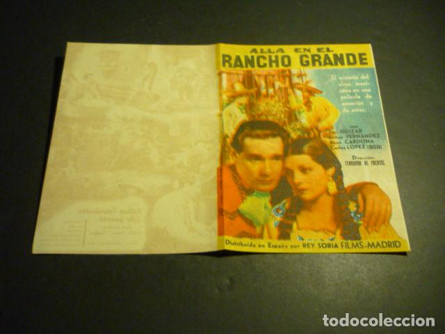 Cine: ALLA EN EL RANCHO GRANDE PROGRAMA DE CINE DOBLE SIN PUBLICIDAD - Foto 1