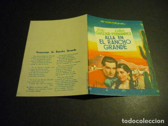 Cine: ALLA EN EL RANCHO GRANDE PROGRAMA DE CINE DOBLE SIN PUBLICIDAD - Foto 1