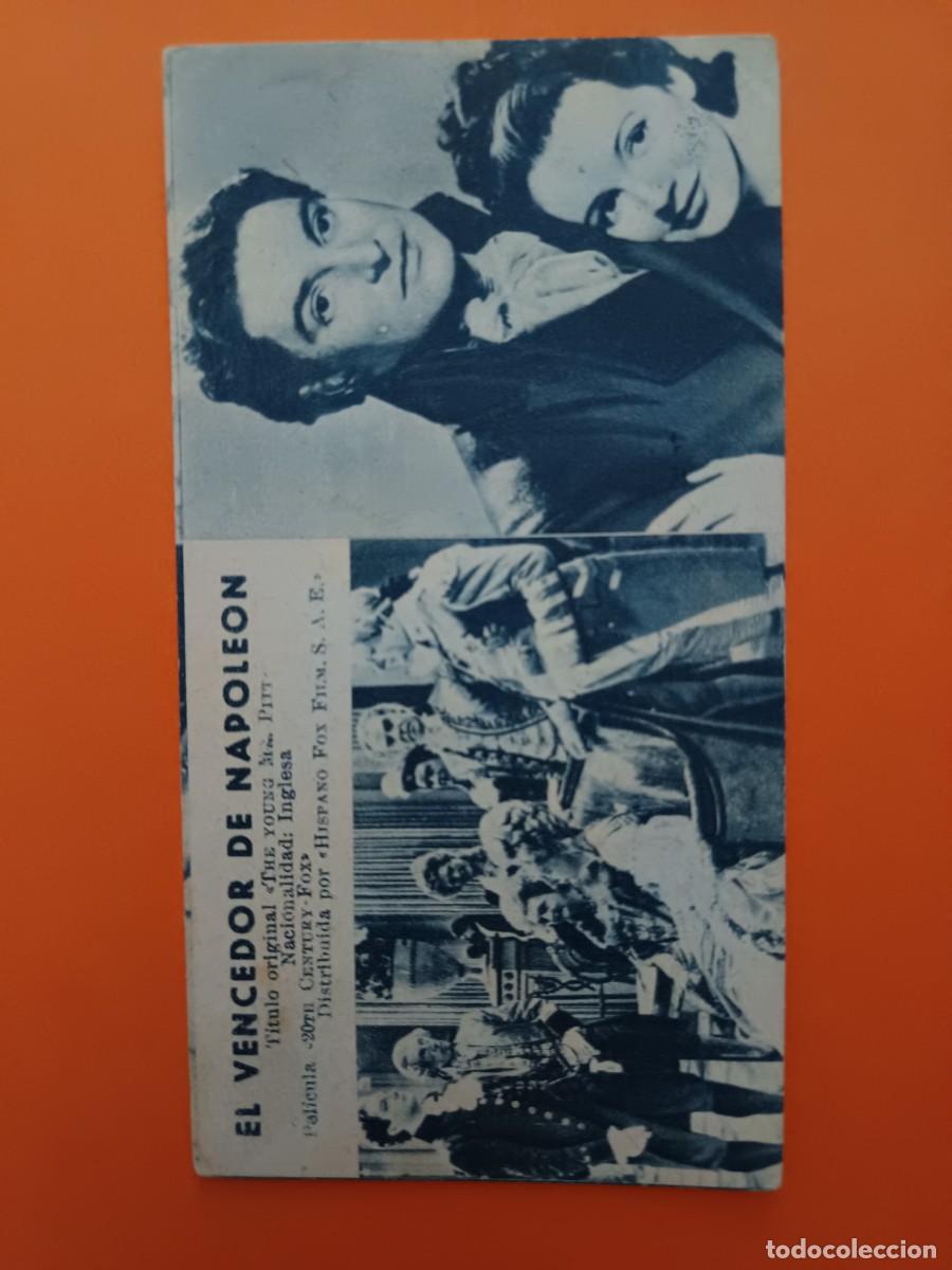 Cine: FICHA PROGRAMA DE CINE EL VENCEDOR DE NAPOLEON ROBERT DONAT - Foto 1