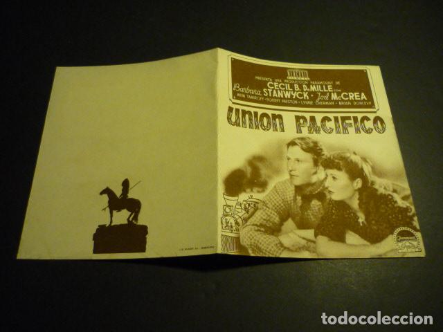 Cine: UNION PACIFICO PROGRAMA DE CINE DOBLE SIN PUBLICIDAD - Foto 1