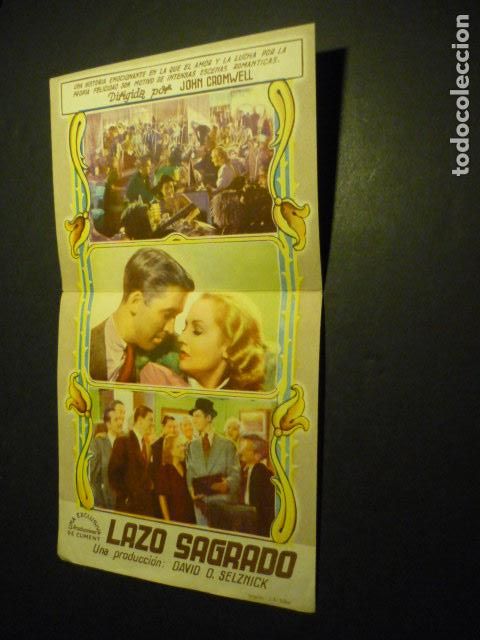Cine: LAZO SAGRADO PROGRAMA DE CINE DOBLE SIN PUBLICIDAD - Foto 2