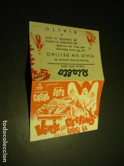 Kino: VIAJE SIN DESTINO PROGRAMA DE CINE DOBLE CON PUBLICIDAD CINE RIALTO MADRID