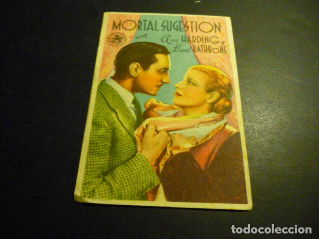Cine: MORTAL SUGESTION PROGRAMA DE CINE SIN PUBLICIDAD - Foto 1