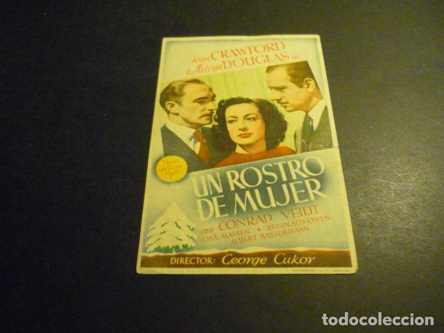 Cine: UN ROSTRO DE MUJER PROGRAMA DE CINE SIN PUBLICIDAD - Foto 1