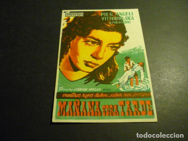 Folhetos de m&atilde;o de filmes antigos de cinema: MALANA SER&Aacute; TARDE PROGRAMA DE CINE SIN PUBLICIDAD