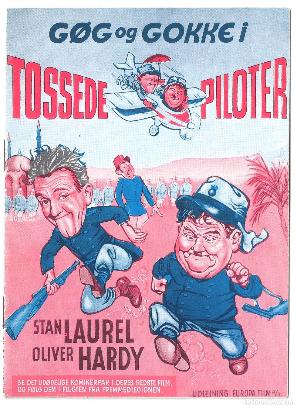 Cine: PTCC7 03 LOCOS DEL AIRE PROGRAMA LIBRITO DANES STAN LAUREL OLIVER HARDY - Foto 1