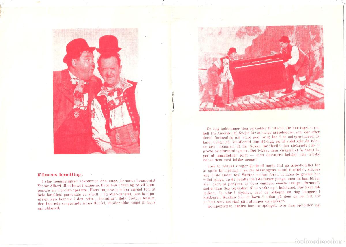 Cine: PTCC7 03 QUESOS Y BESOS PROGRAMA LIBRITO DANES STAN LAUREL OLIVER HARDY - Foto 2