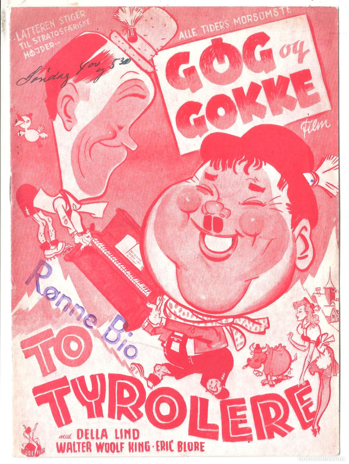 Cine: PTCC7 03 QUESOS Y BESOS PROGRAMA LIBRITO DANES STAN LAUREL OLIVER HARDY - Foto 1