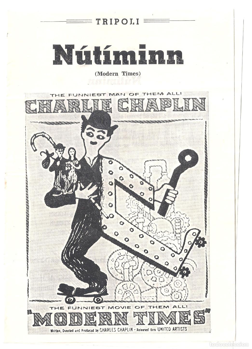Cine: PTCC7 03 TIEMPOS MODERNOS PROGRAMA DOBLE ISLANDES CHARLES CHAPLIN - Foto 1
