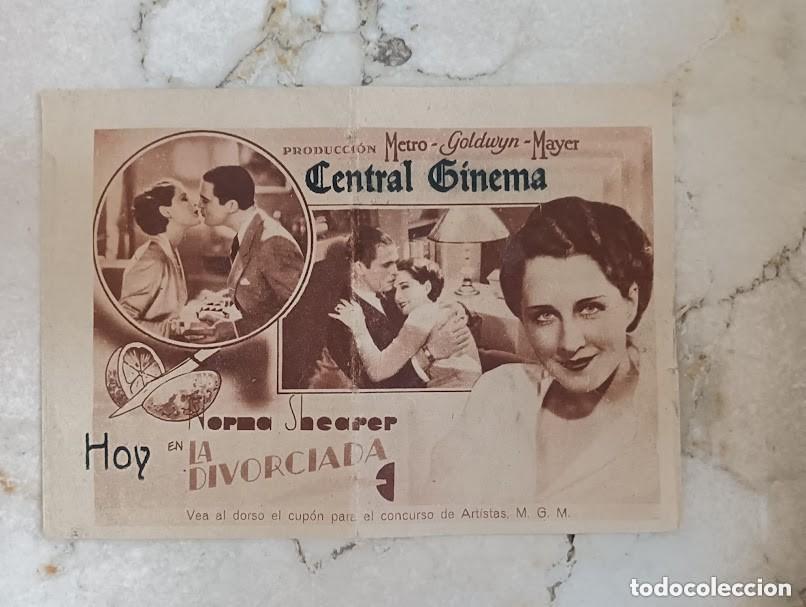Cine: LA DIVORCIADA PROGRAMA DOBLE MGM NORMA SHEARER ROBERT MONTGOMERY MARRON - Foto 2