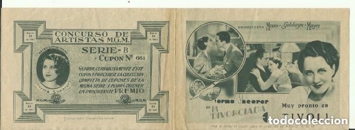 Cine: LA DIVORCIADA PROGRAMA DOBLE MGM NORMA SHEARER ROBERT MONTGOMERY VERDE - Foto 2