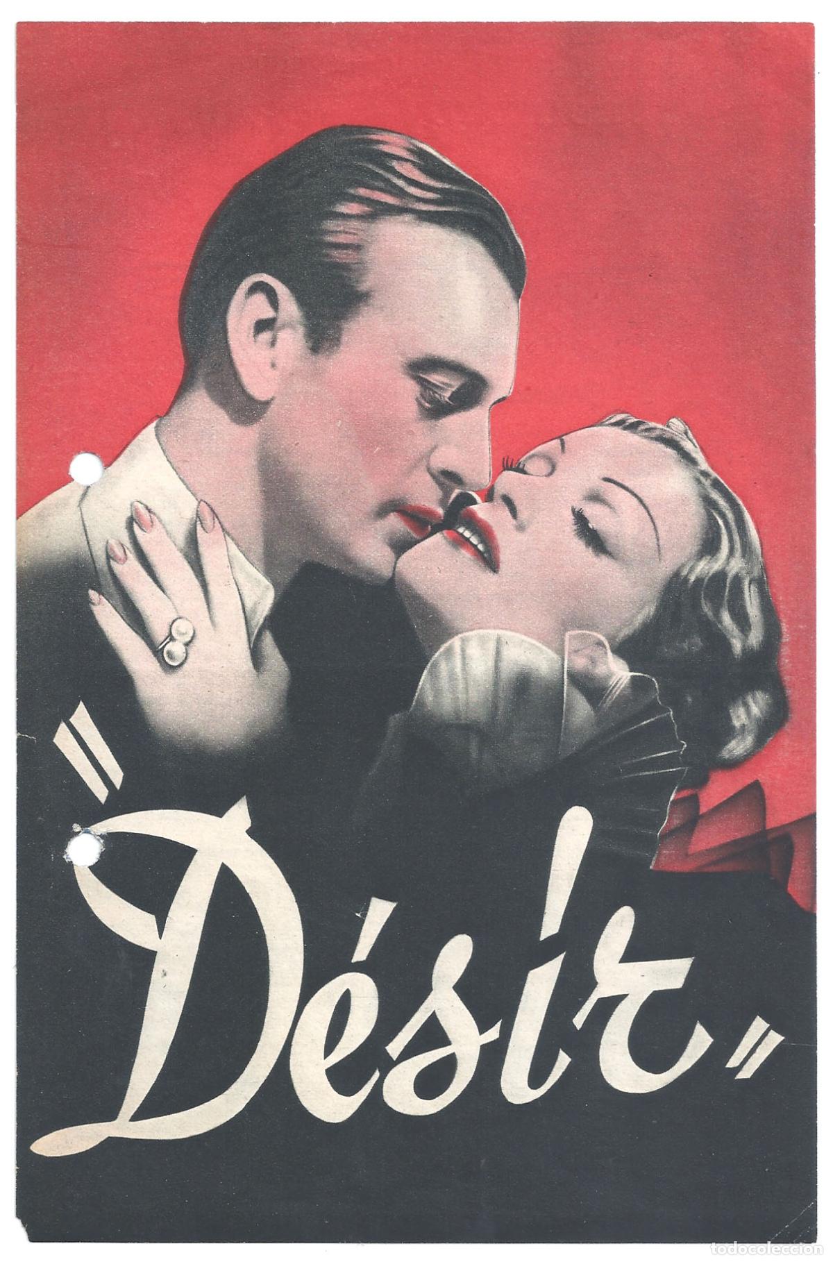 Cine: PTCC 837 DESEO PROGRAMA SENCILLO FRANCES GARY COOPER MARLENE DIETRICH - Foto 1