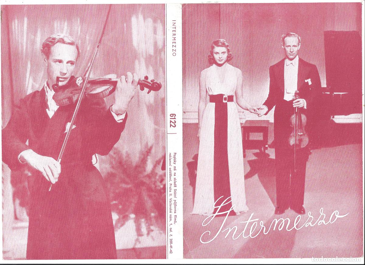 Cine: PTCC 838 INTERMEZZO PROGRAMA DOBLE CHECO INGRID BERGMAN LESLIE HOWARD - Foto 2