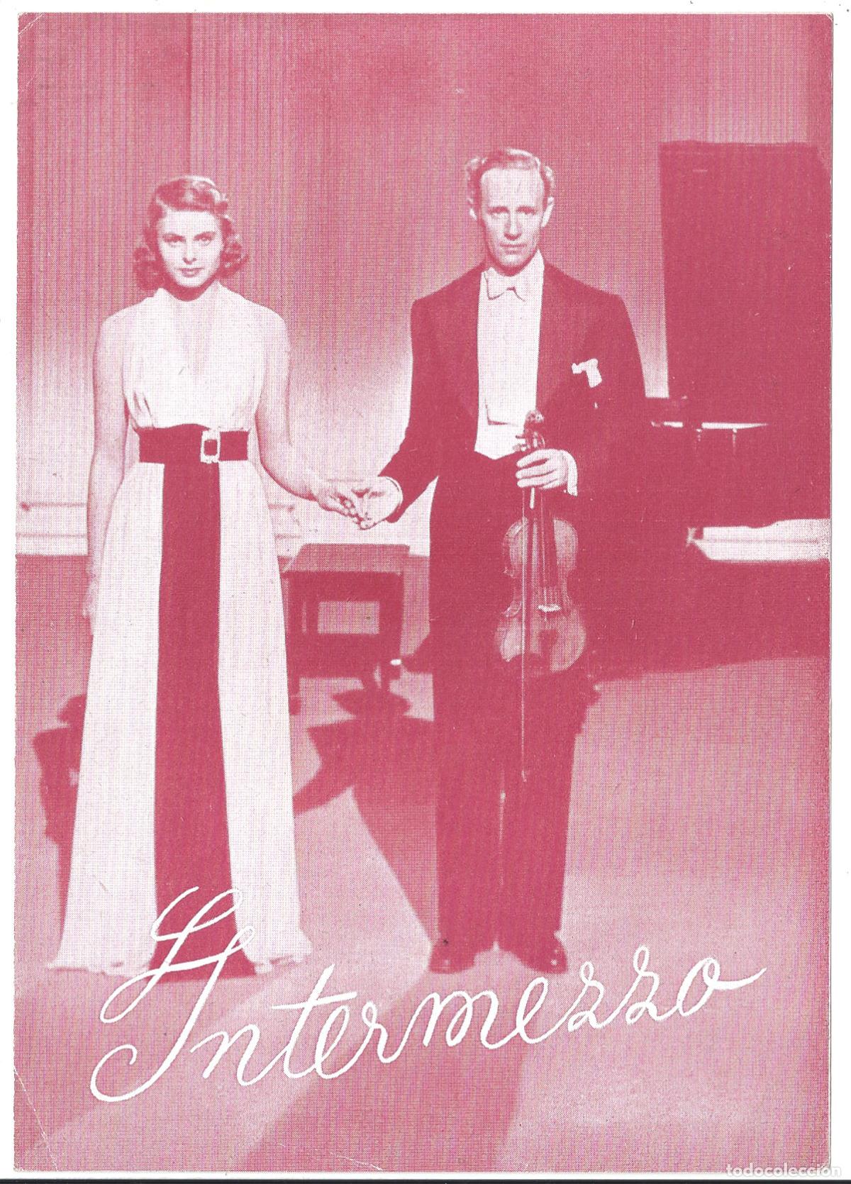 Cine: PTCC 838 INTERMEZZO PROGRAMA DOBLE CHECO INGRID BERGMAN LESLIE HOWARD - Foto 1
