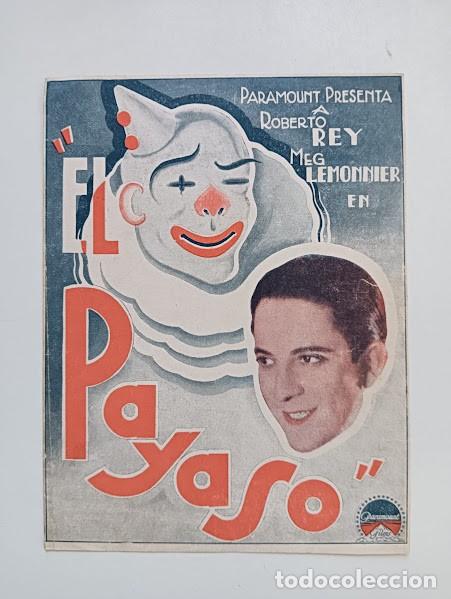 Cine: EL PAYASO PROGRAMA DOBLE PARAMOUNT ROBERTO REY MEG LEMONNIER CIRCO azul - Foto 1