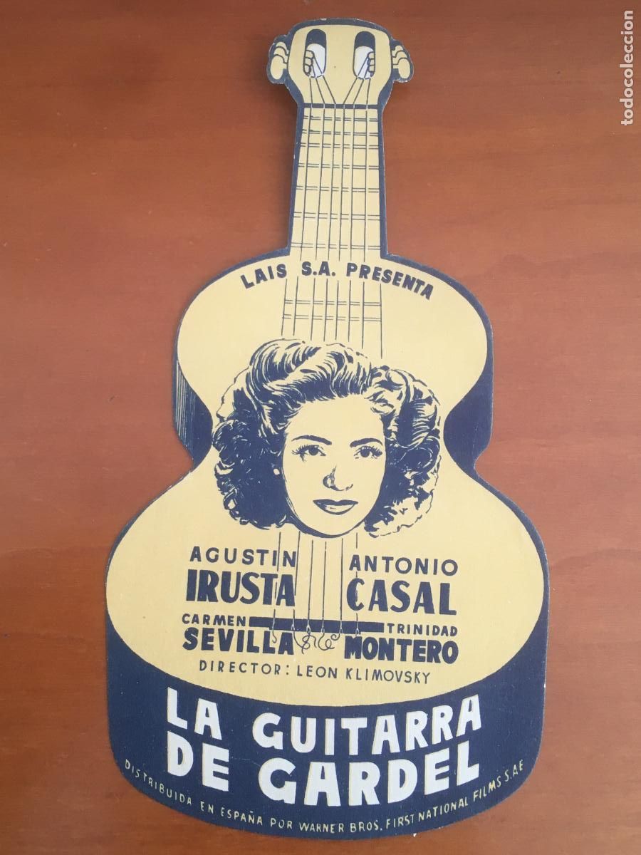Kino: la guitarra de gardel troquelado folleto de mano original estreno perfecto estado
