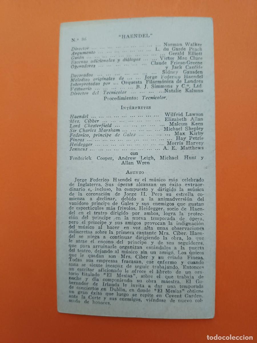 Cine: FICHA PROGRAMA DE CINE HAENDEL WILFRID LAWSON - Foto 2