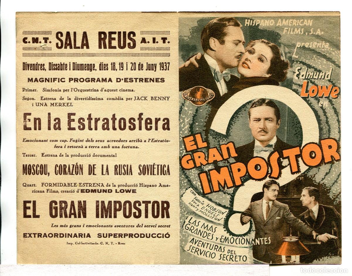 Cine: EL GRAN IMPOSTOR, con Edmund Lowe. - Foto 1