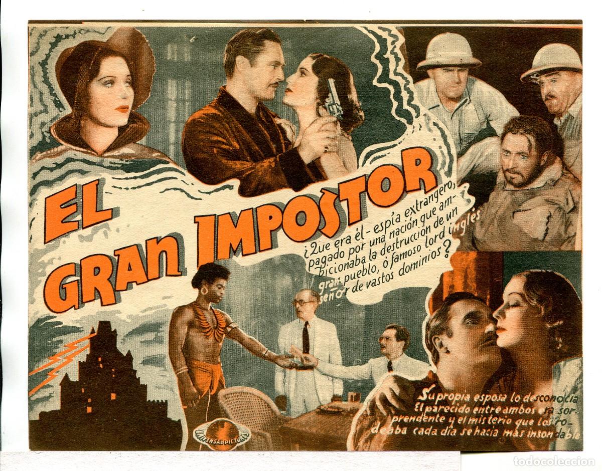 Cine: EL GRAN IMPOSTOR, con Edmund Lowe. - Foto 2