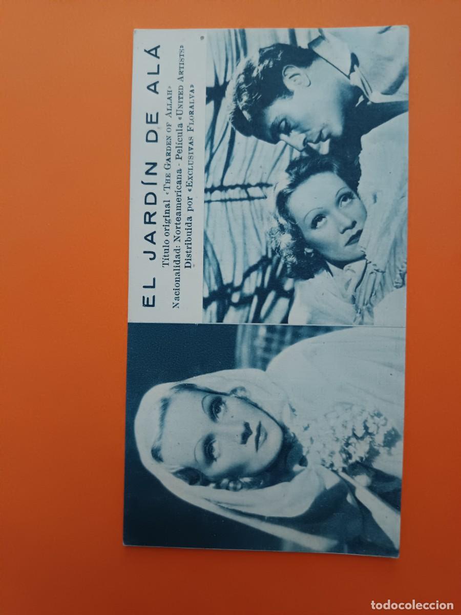 Cine: FICHA PROGRAMA DE CINE EL JARDIN DE ALA MARLENE DIETRICH - Foto 1