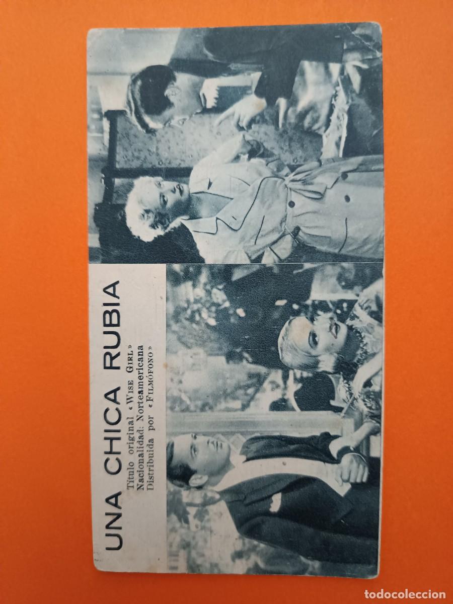 Cine: FICHA PROGRAMA DE CINE UNA CHICA RUBIA RAY MILLAND - Foto 1