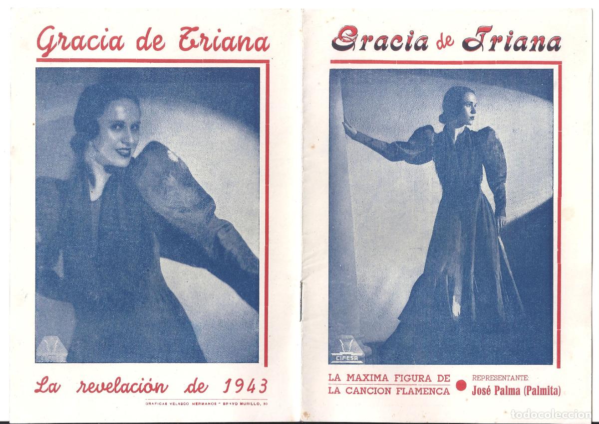 Cine: PTTT GRACIA DE TRIANA LA REVELACION DE 1943 PROGRAMA LIBRITO - Foto 1