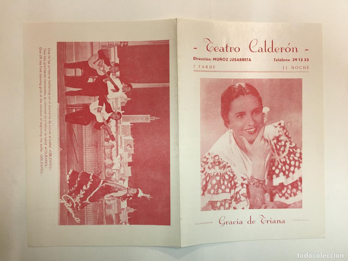 Cine: PTTT GRACIA DE TRIANA PROGRAMA TEATRO CALDERON - Foto 1