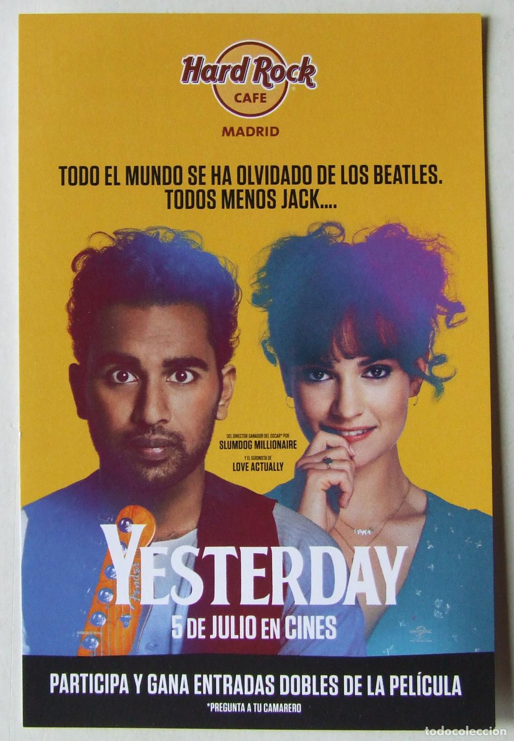 Cine: BEATLES PROGRAMA DE MANO &ndash; CUP&Oacute;N DE SORTEO PEL&Iacute;CULA YESTERDAY - Foto 1