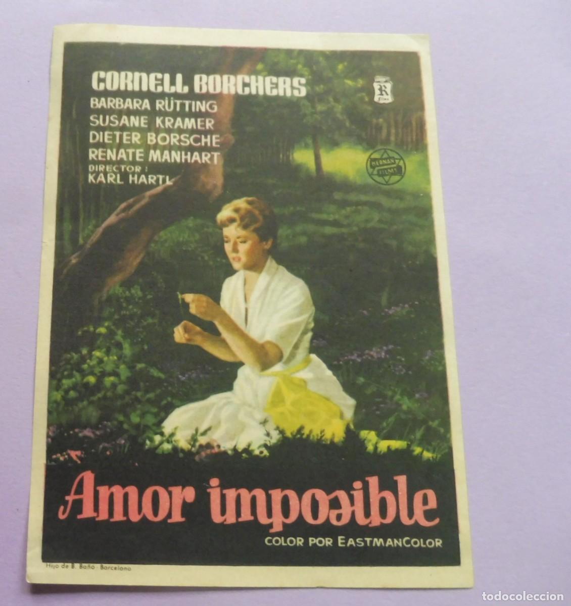 Cine: PROGRAMA DE CINE - AMOR IMPOSIBLE - SIN PUBLICIDAD - Foto 1