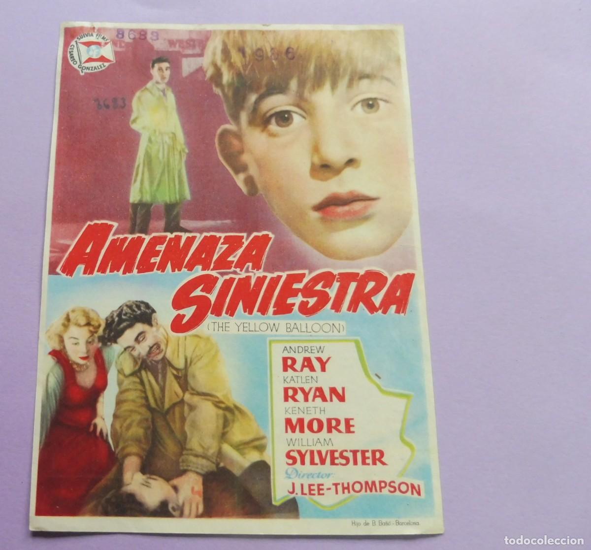 Cine: PROGRAMA DE CINE - AMENAZA SINIESTRA - SIN PUBLICIDAD - Foto 1