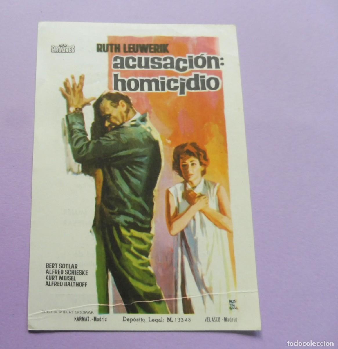 Cine: PROGRAMA DE CINE - ACUSACI&Oacute;N HOMICIDIO - SIN PUBLICIDAD - Foto 1