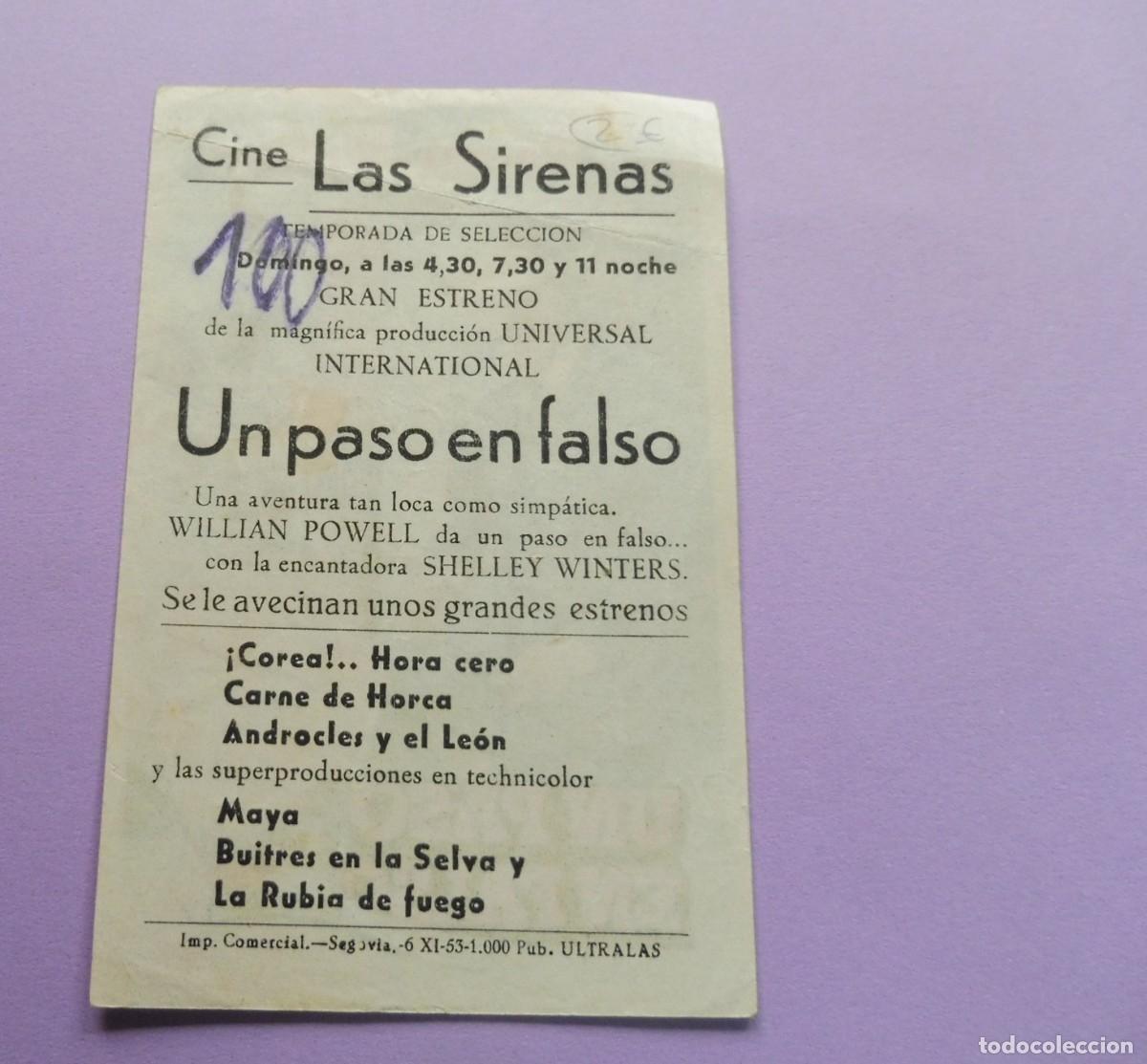 Cine: PROGRAMA DE CINE - UN PASO EN FALSO - SIN PUBLICIDAD - Foto 2