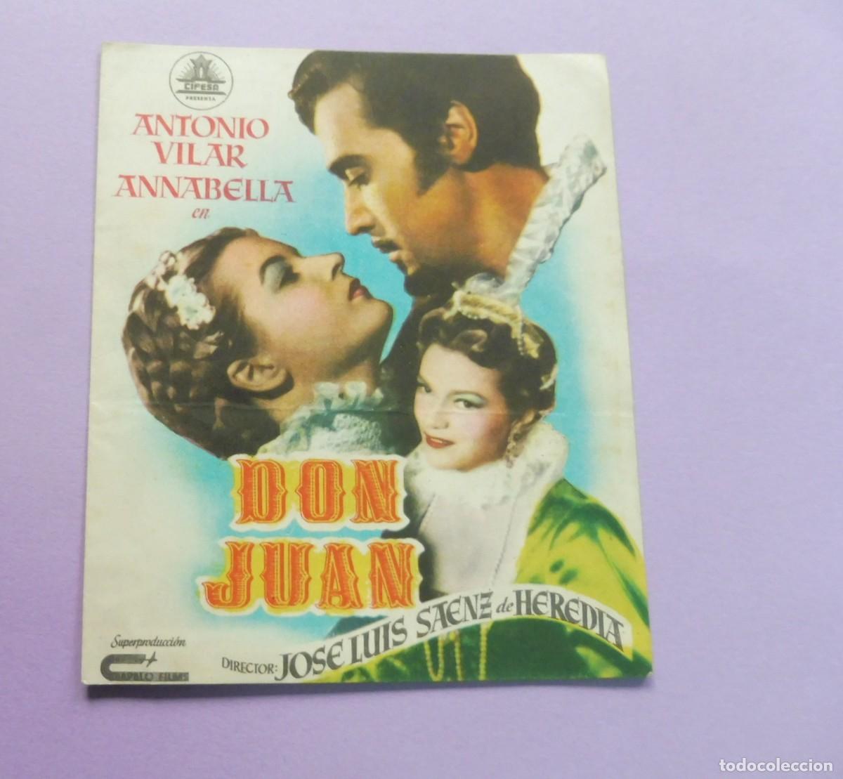 Cine: PROGRAMA DE CINE - DON JUAN - PROGRAMA DOBLE - CINE GOYA - Foto 1