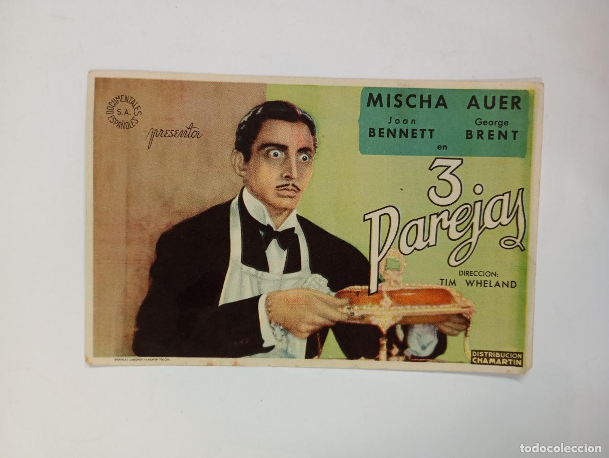Cine: PROGRAMA FOLLETO DE CINE 3 PAREJAS. MISCHA AUER. TDKP26T - Foto 1