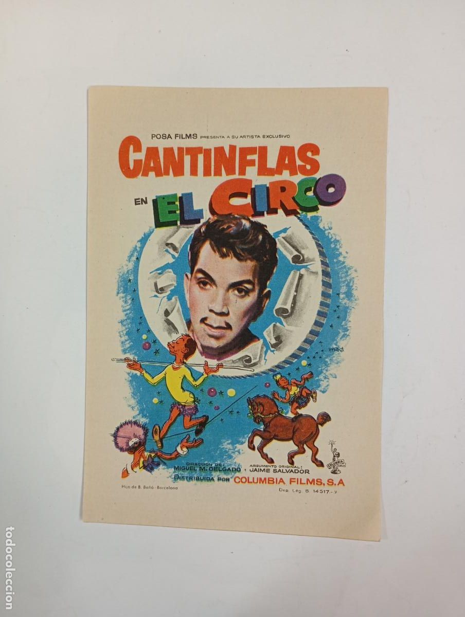 Cine: PROGRAMA FOLLETO DE CINE CANTINFLAS EN EL CIRCO. TDKP26T - Foto 1