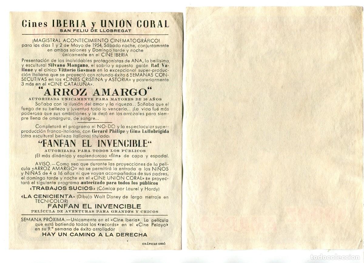 Cine: ARROZ AMARGO, con Silvana Mangano. - Foto 2