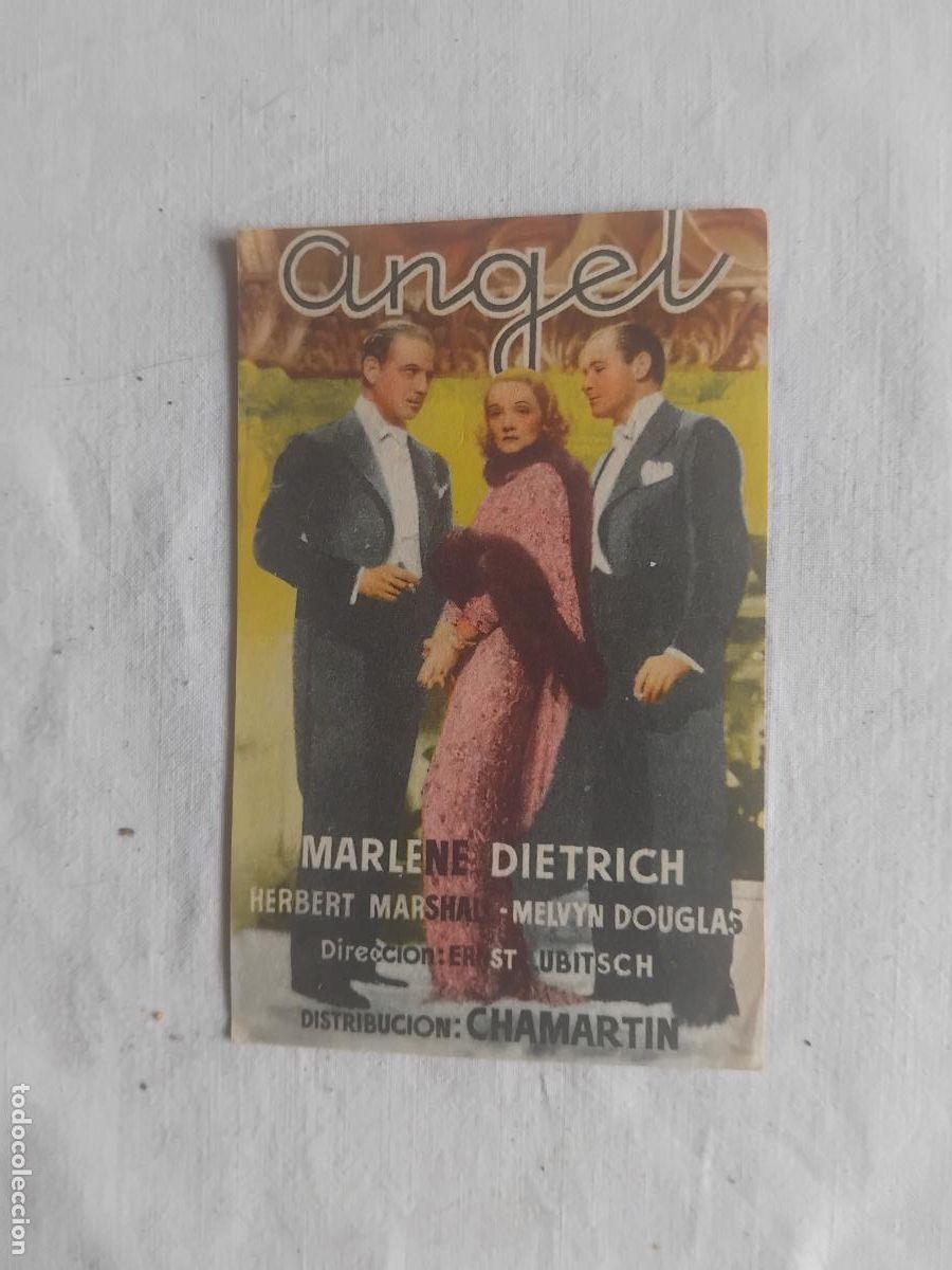Cine: PROGRAMA DE CINE ANGEL. MARLENE DIETRICH. SIN PUBLICIDAD. - Foto 1