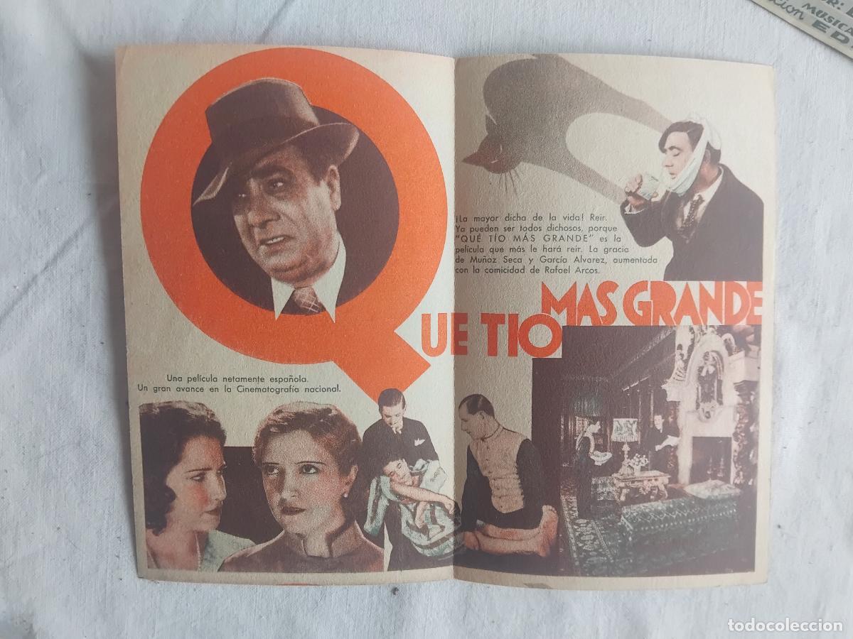 Cine: PROGRAMA DE CINE DOBLE QUE TIO MAS GRANDE. CINE KURSAAL. - Foto 2