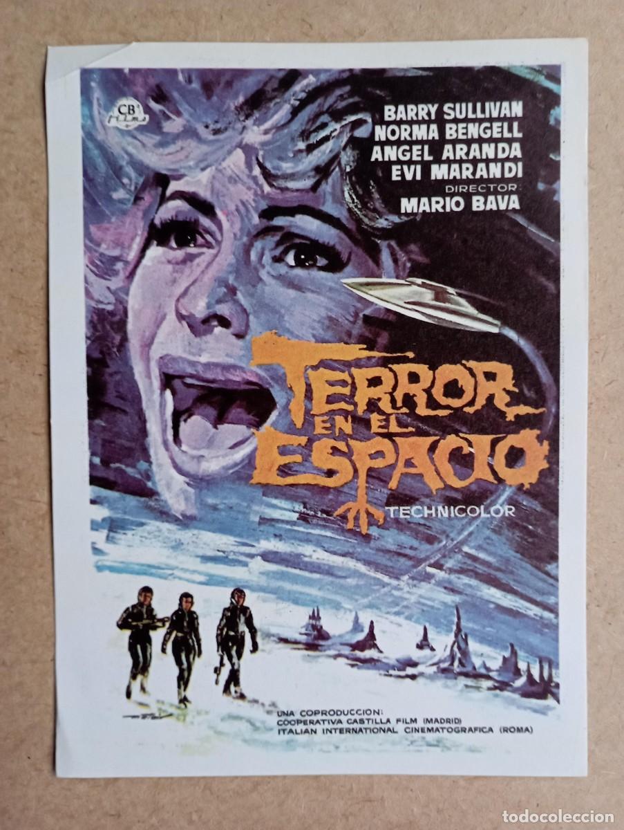 Cine: Terror en el espacio, folleto de cine, de mano - Foto 1