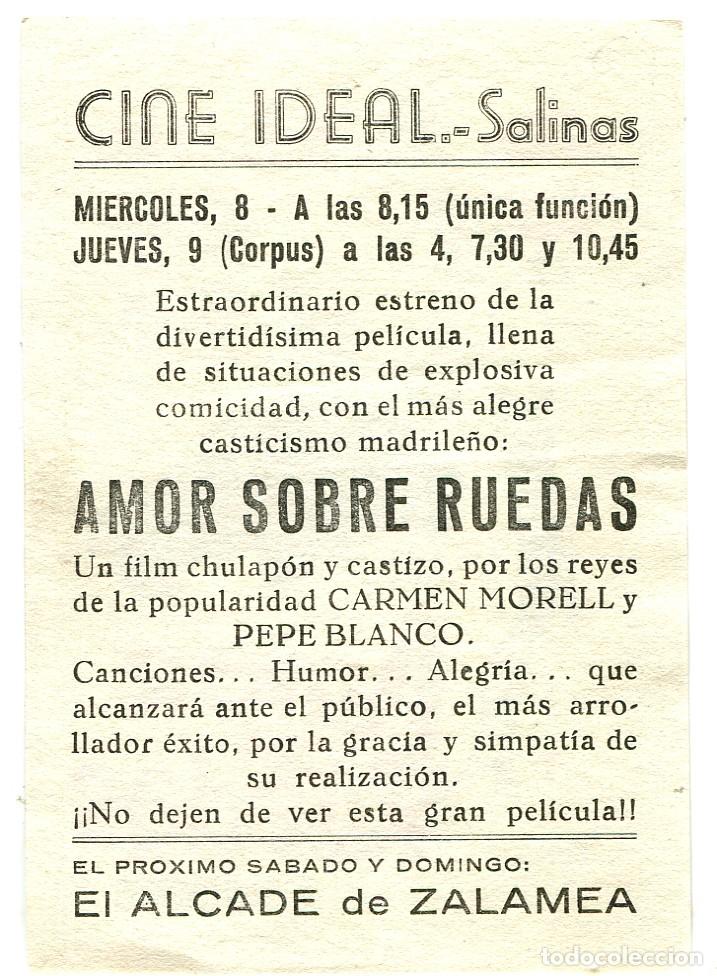 Cine: AMOR SOBRE RUEDAS, con Jos&eacute; Isbert. - Foto 2
