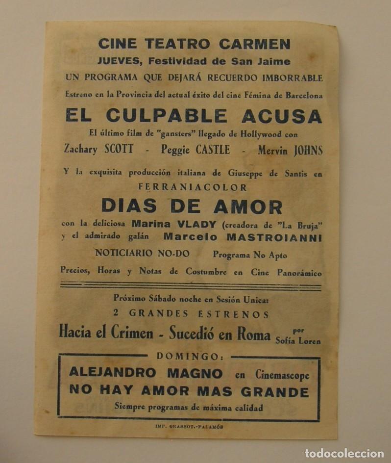 Cine: PROGRAMA DE CINE EL CULPABLE ACUSA - Foto 2