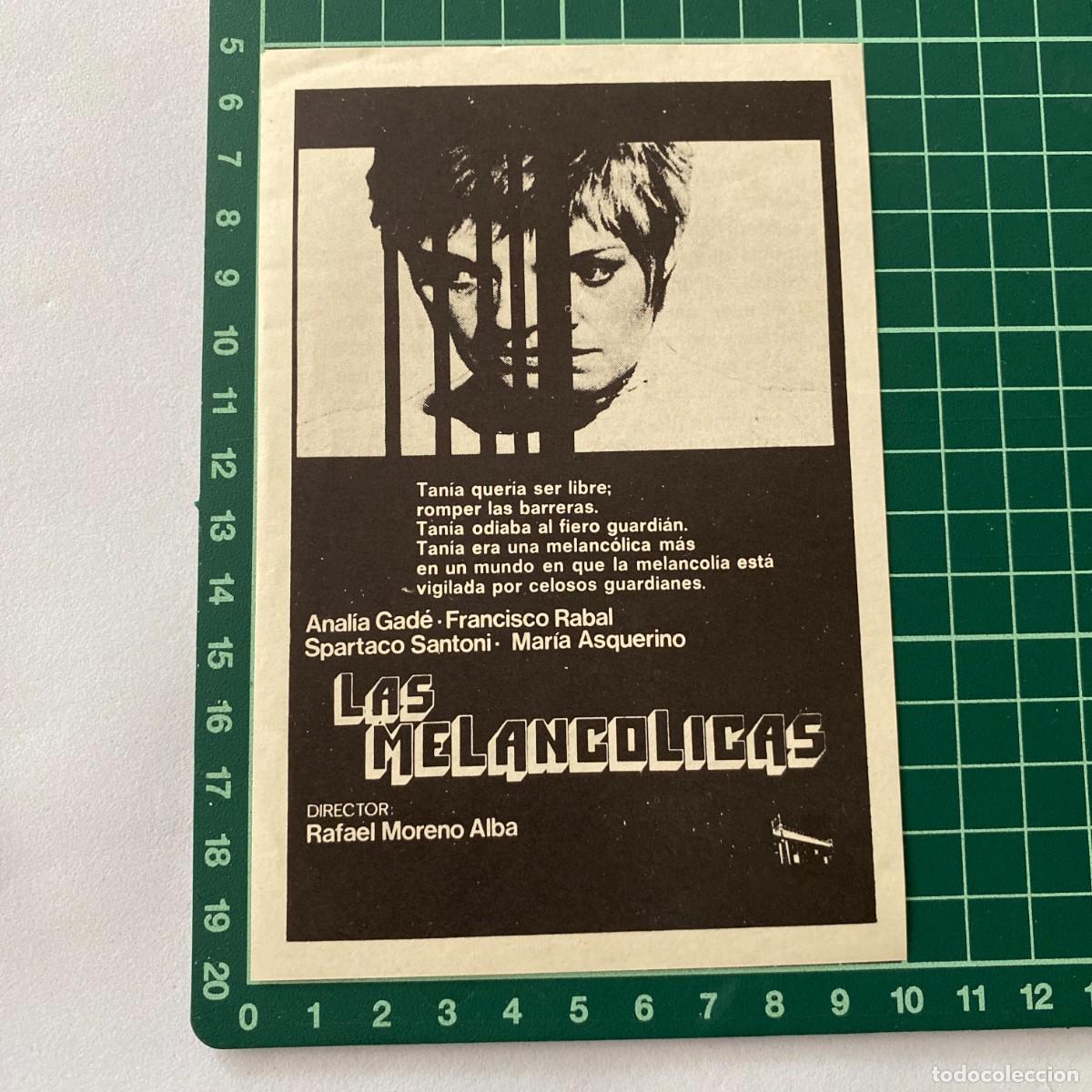 Cine: Programa de cine folleto de mano pelicula. Las melanc&oacute;licas - Foto 1