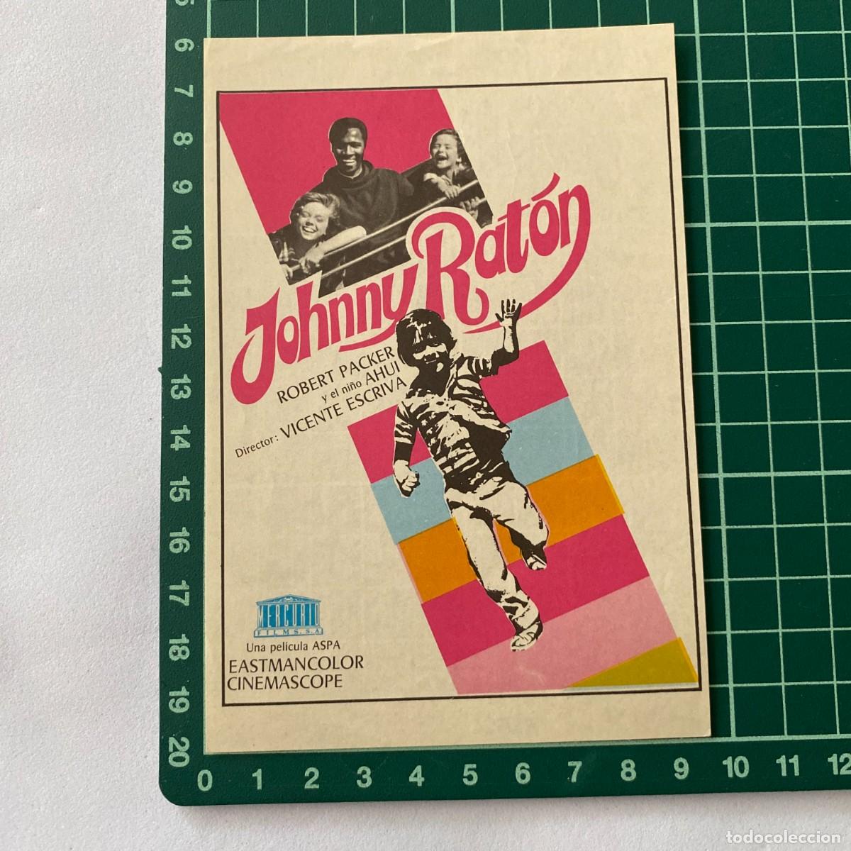 Cine: Programa de cine folleto de mano pelicula. Johnny Raton - Foto 1