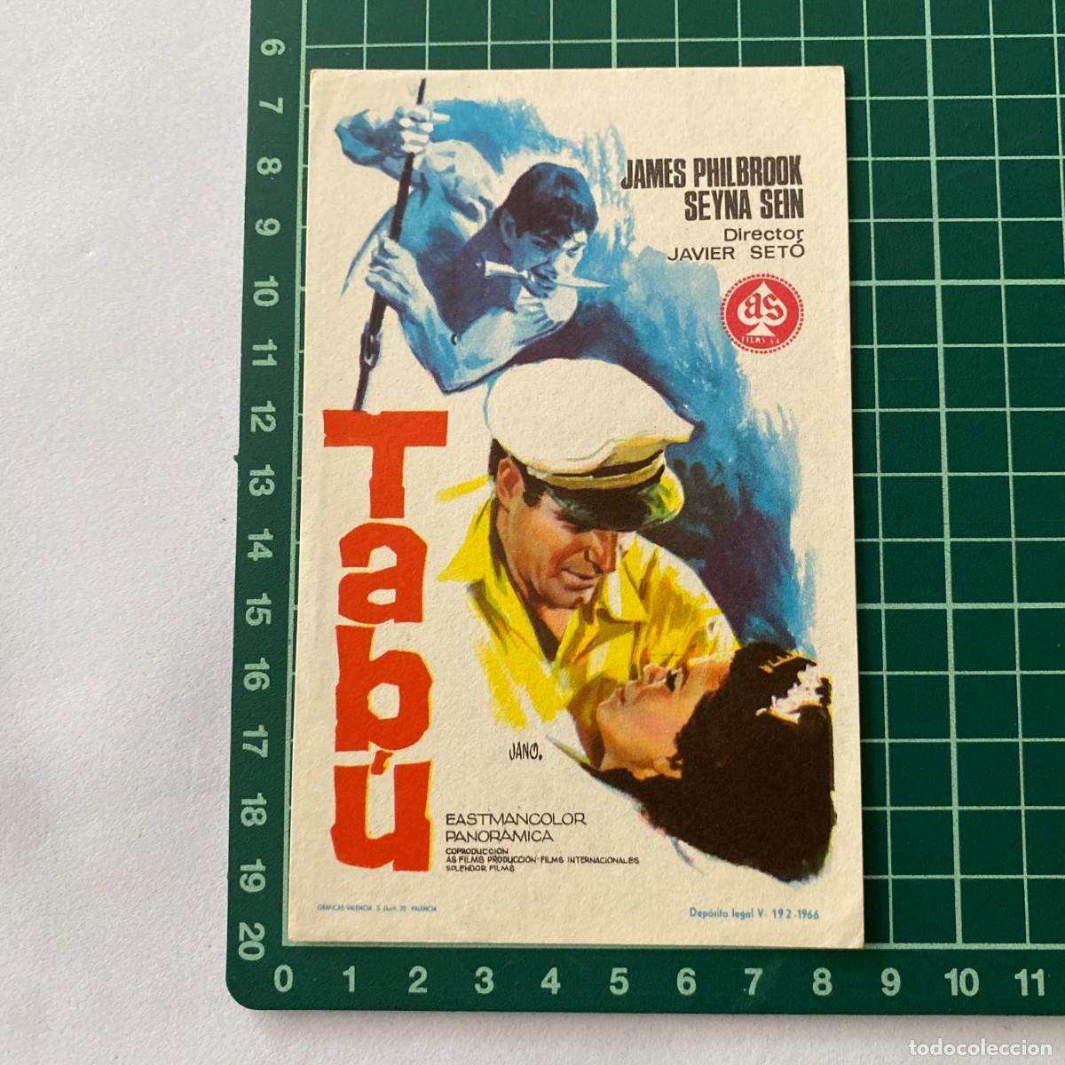 Cine: Programa de cine folleto de mano pelicula. Tabu - Foto 1