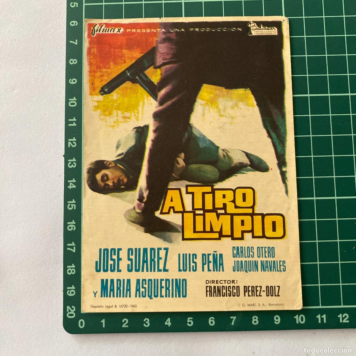 Cine: Programa de cine folleto de mano pelicula. A tiro limpio - Foto 1