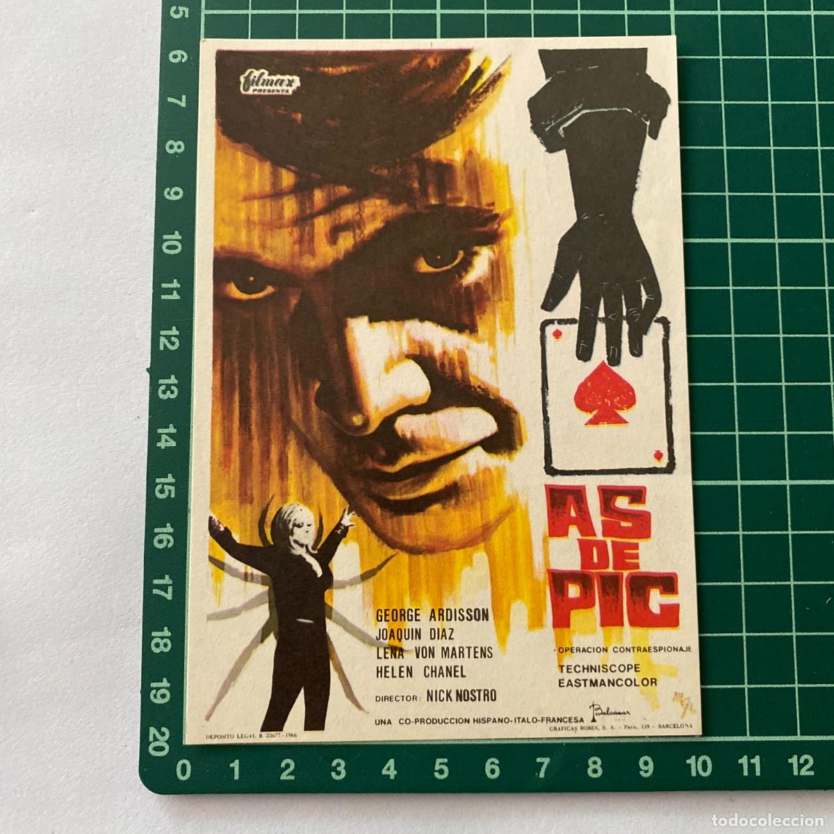 Cine: Programa de cine folleto de mano pelicula. As de pic - Foto 1
